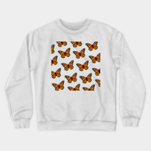 Monarch Butterflies Pattern Crewneck Sweatshirt